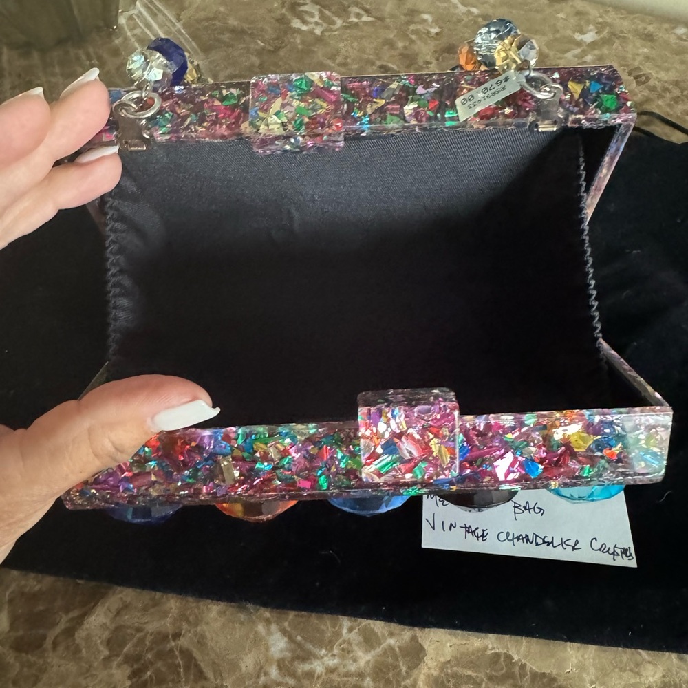 Rock Star in Rome Multicolor Faceted Crystal Clutch - Picture 3 of 5